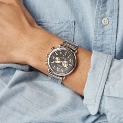 New Shinola Runwell Chronograph Watch Cool Gray