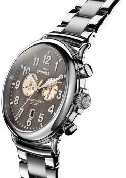 New Shinola Runwell Chronograph Watch Cool Gray