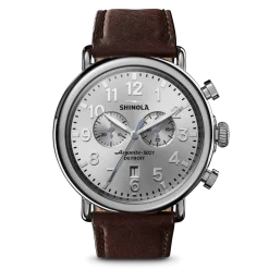 Best Shinola Runwell Chronograph Watch Silver