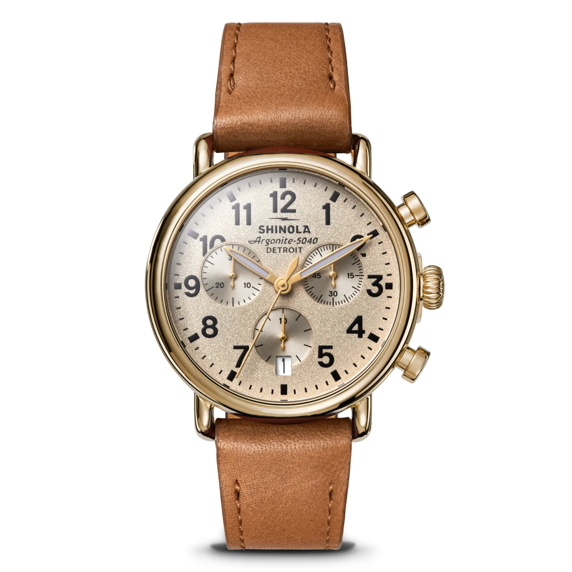 Hot Shinola Runwell Chronograph Watch Cream