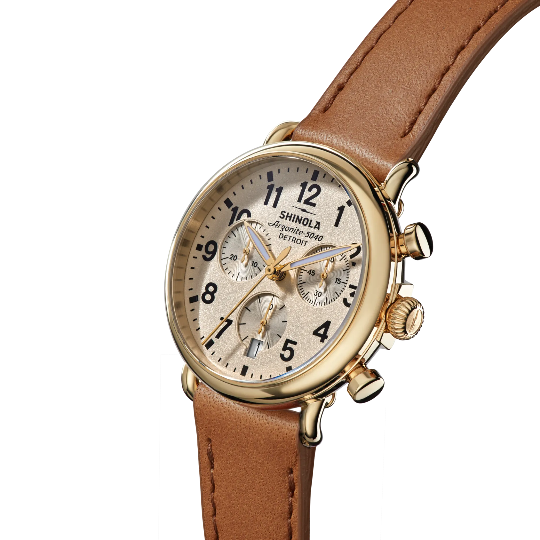 Hot Shinola Runwell Chronograph Watch Cream