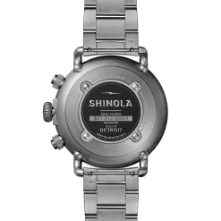 Sale Shinola Runwell Chronograph West Wind Watch Gift Set with Additional Strap Black