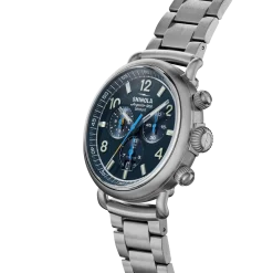 Clearance Shinola Runwell Chronograph West Wind Watch Gift Set with Additional Strap Midnight Blue