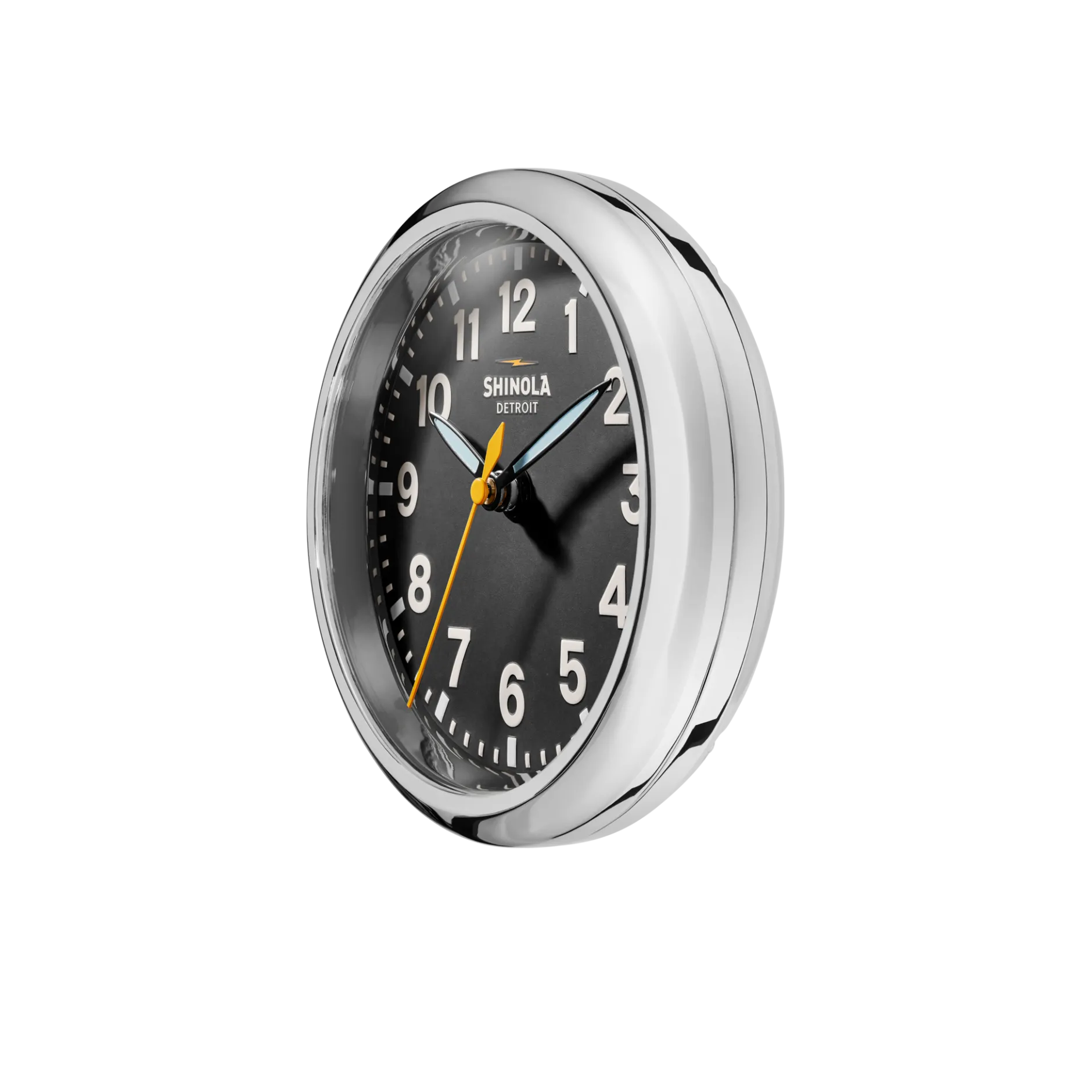 New Shinola 6" Runwell Clock Black