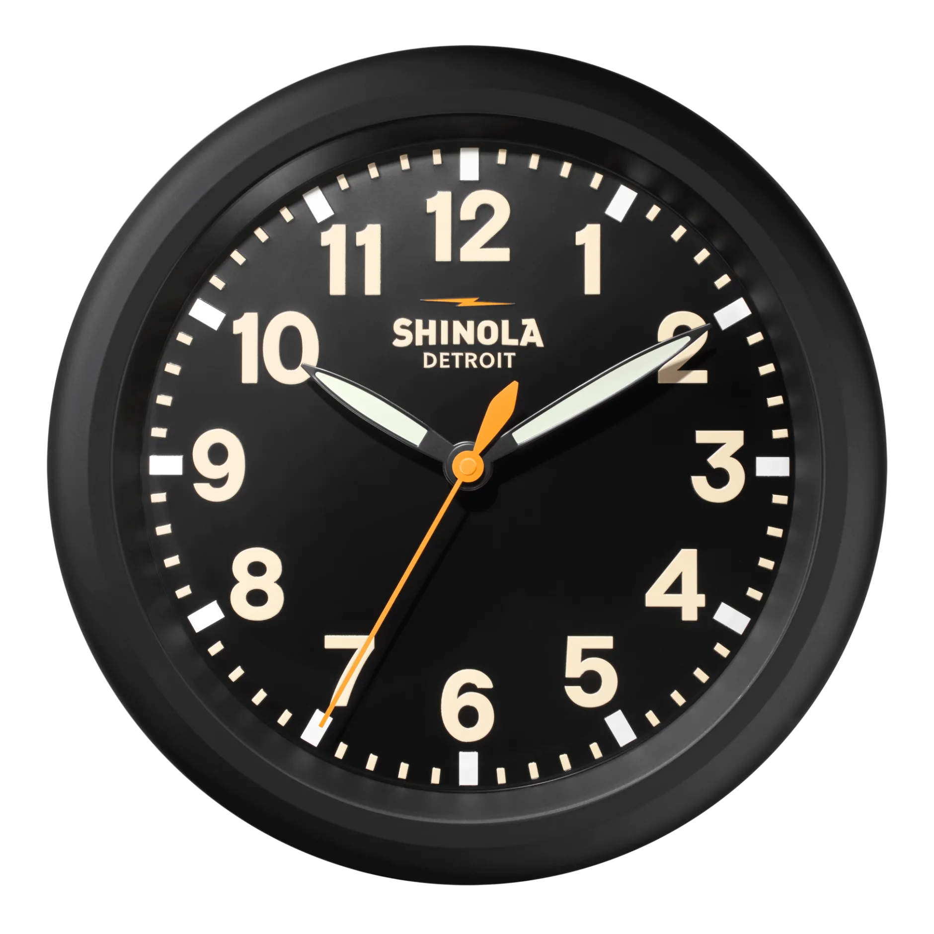 New Shinola 14" Runwell Clock Black/Black