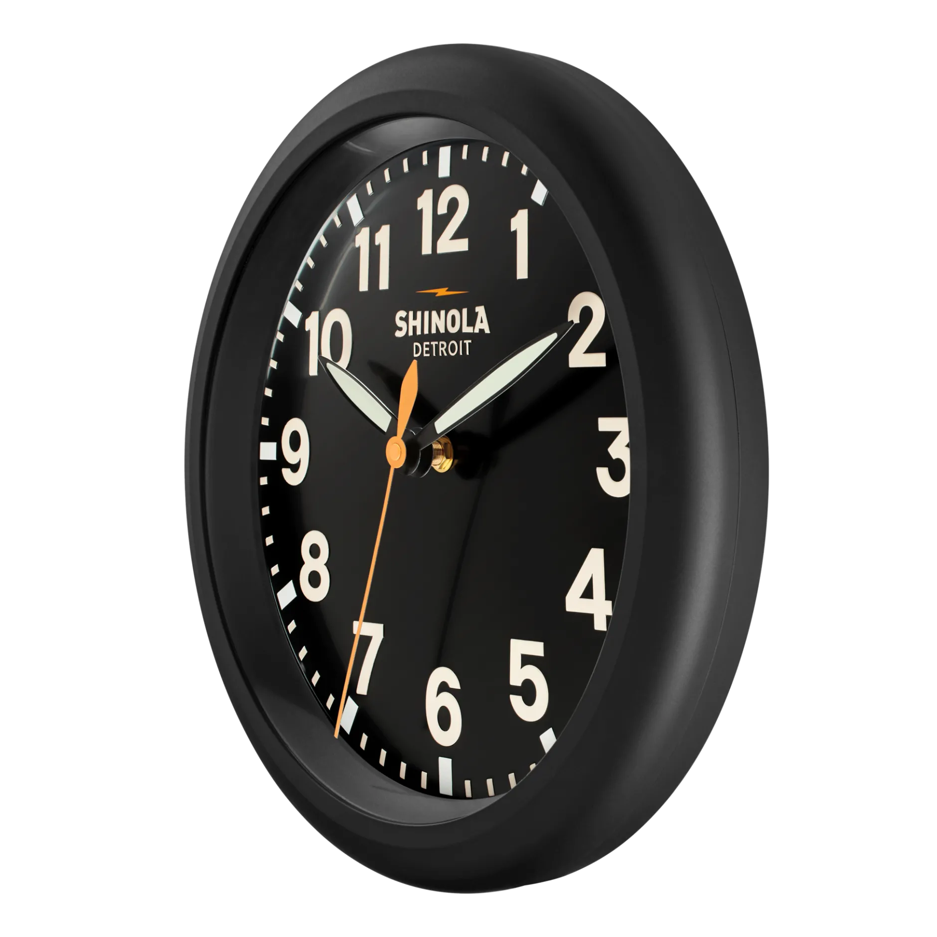 New Shinola 14" Runwell Clock Black/Black