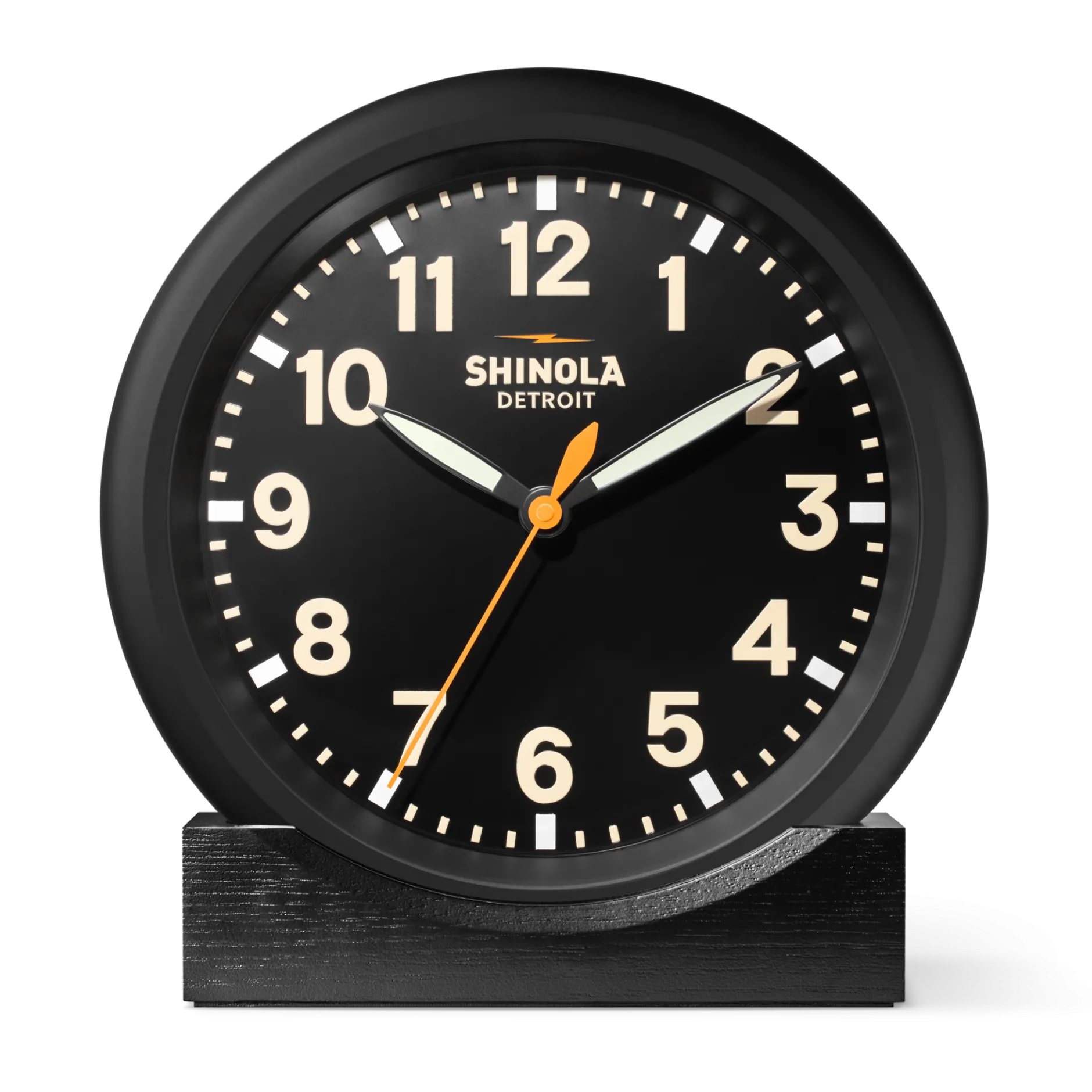 New Shinola 14" Runwell Clock Black/Black
