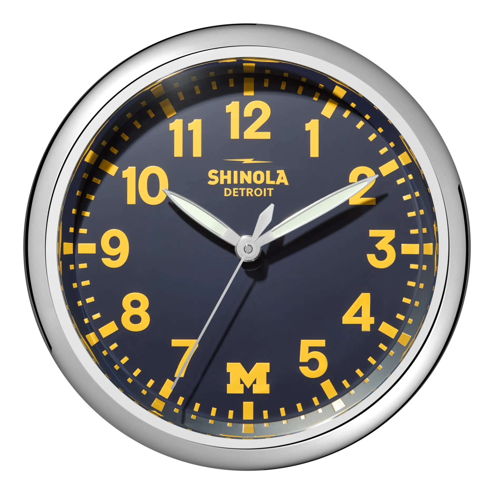 Shinola 14" Runwell Clock Navy/Silver