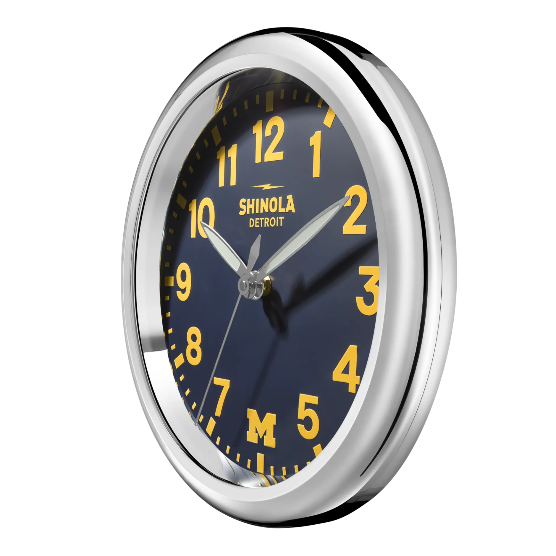Shinola 14" Runwell Clock Navy/Silver