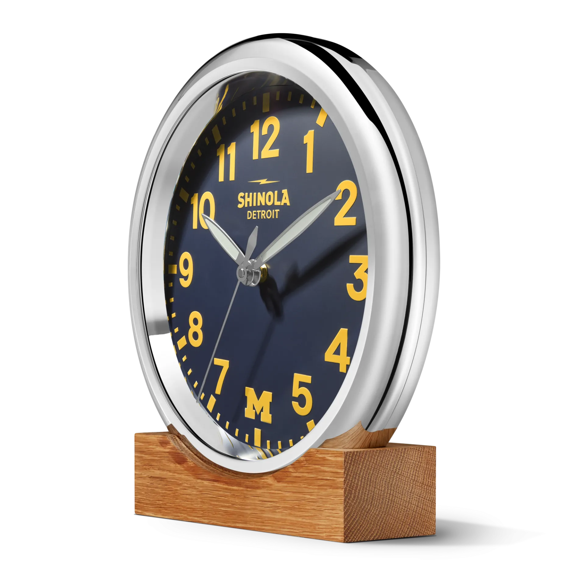 Shinola 14" Runwell Clock Navy/Silver