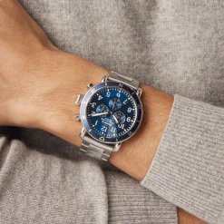 Clearance Shinola Runwell Sport Chronograph Watch Midnight Blue