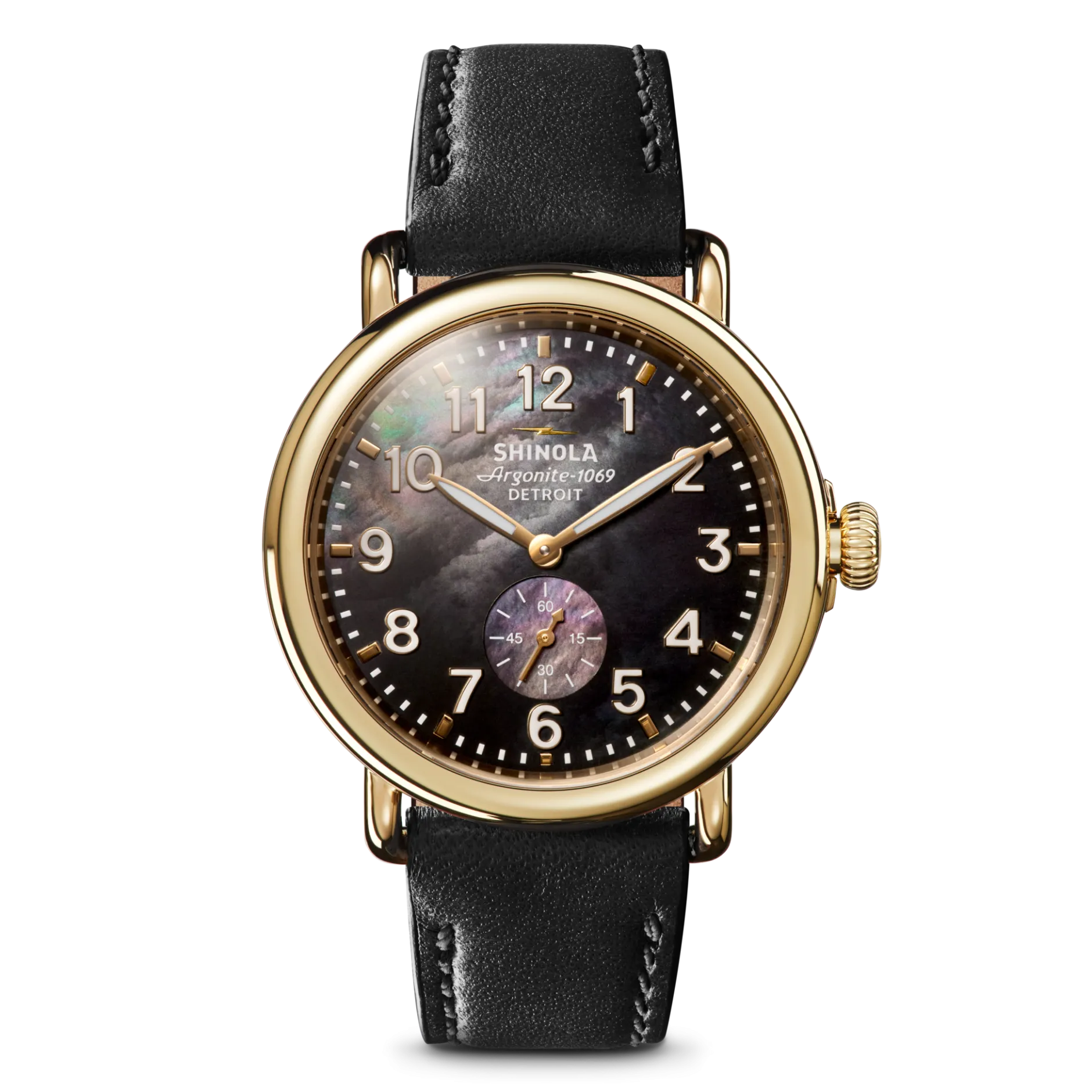 Sale Shinola Runwell Watch Black Mother of Pearl