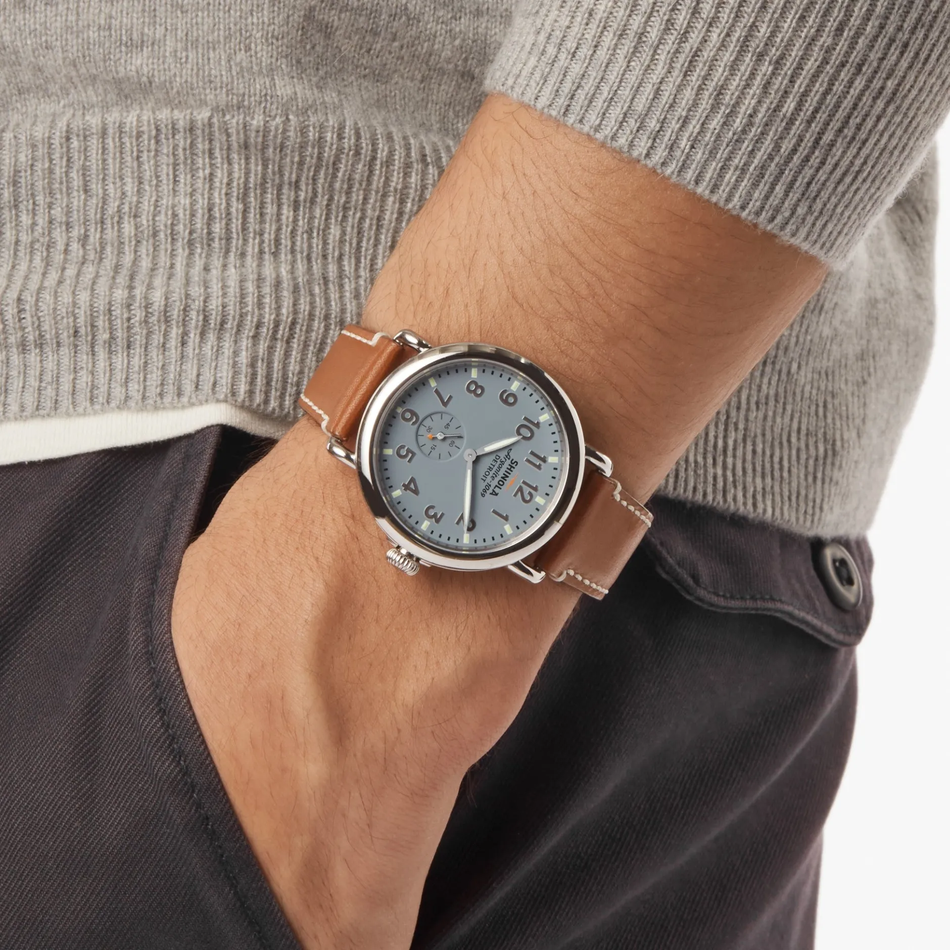 Online Shinola Runwell Watch Gray / Blue