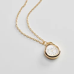 Outlet Shinola Runwell Watch Pendant Necklace White