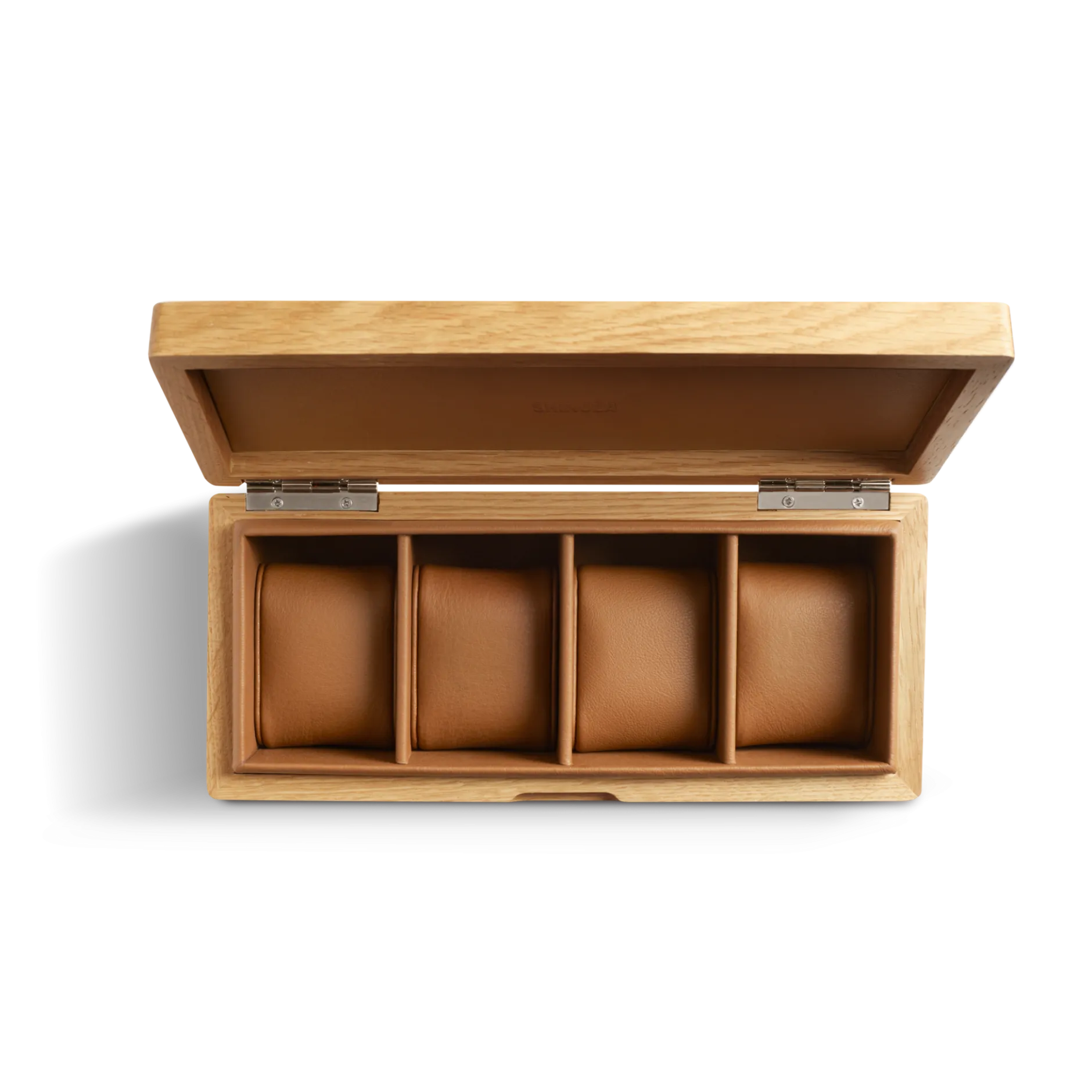 Discount Shinola 4 Slot Watch Box Oak / Tan