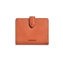 New Shinola Small Snap Wallet Rust