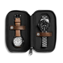 New Shinola Travel Watch Case Medium Brown