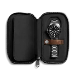 New Shinola Travel Watch Case Medium Brown