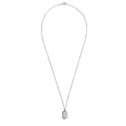 New Shinola Turquoise Inlay Tag Necklace